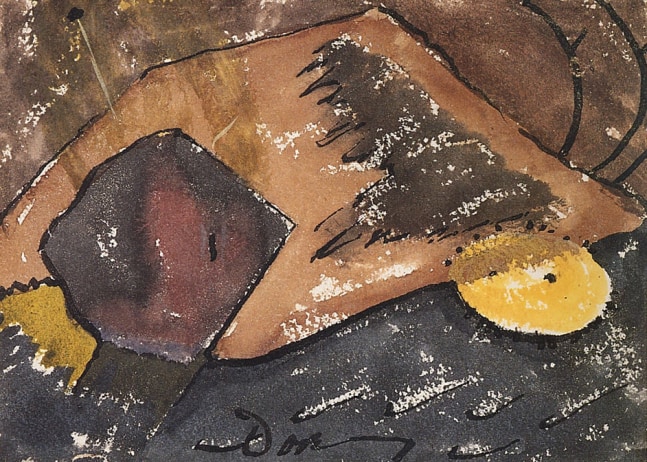 No Feather Pillow, 1940, watercolor on paper, 5 x 7 inches