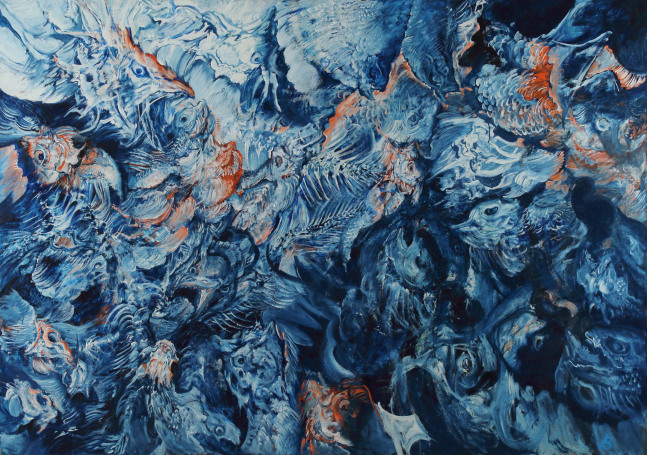 Seascape IV (First Series), 1975, oil on canvas, 49 x 69 inches