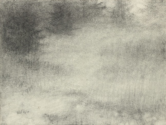 Atmospheric charcoal landscape drawing