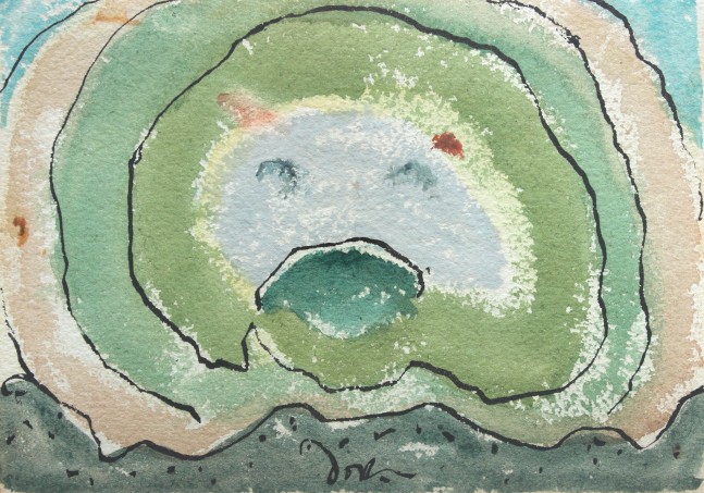 Happy Clam Shell, 1938, watercolor on paper, 5 x 7 inches