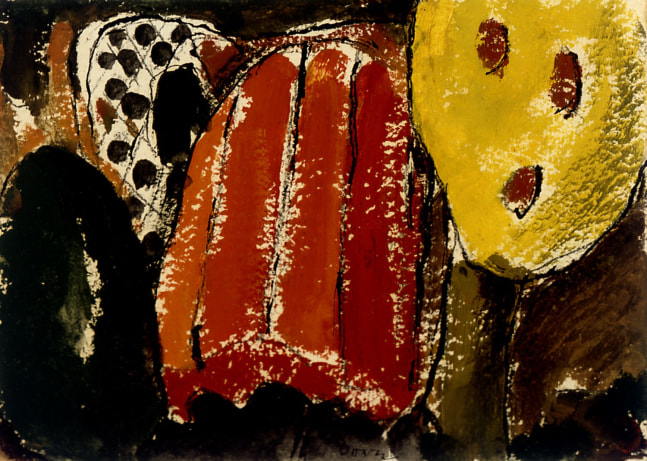 Pyramid Formation, 1941, watercolor and ink on paper, 5 x 7 inches