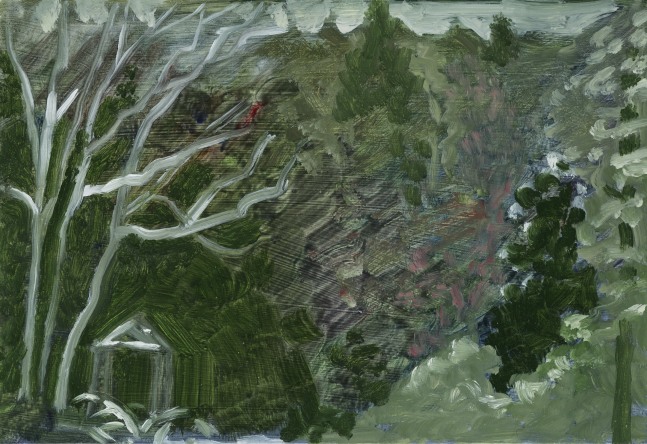 Painting of a garden from a distance