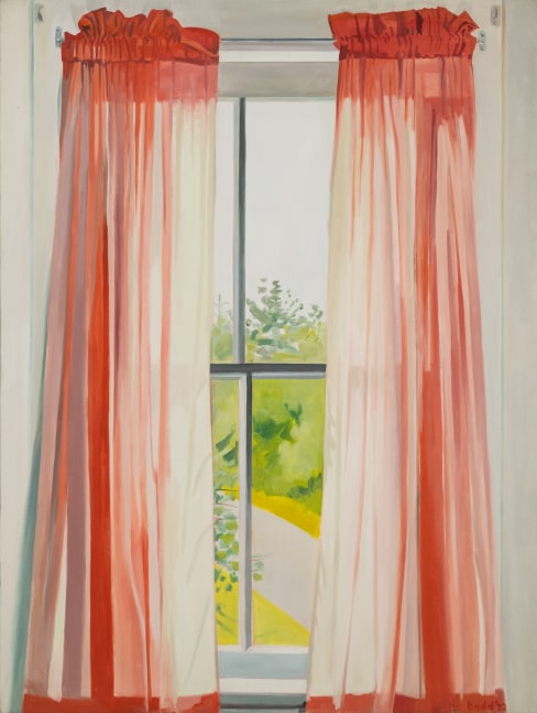Day Window - Red Curtain, 1972, oil on linen, 48 x 36 inches
