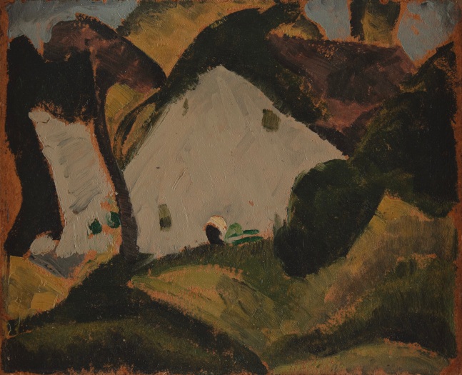 Abstraction No. 4, 1910-11, oil on panel, 8 3/8 x 10 1/2 inches.&amp;nbsp;Private Collection.