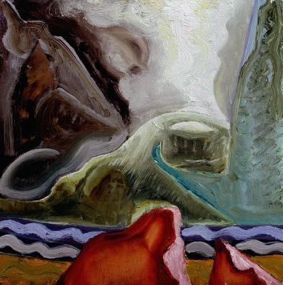 Rise, 2007, oil on panel, 19 3/4 x 19 3/4 inches