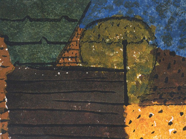 Untitled from Sketchbook &amp;quot;E&amp;quot;, c. 1940-1946, watercolor and gouache on paper, 3 x 4 inches