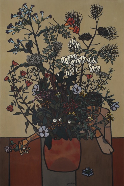 Robert Gwathmey, Flower Freshness, c. 1970, oil on canvas, 50 x 35 inches