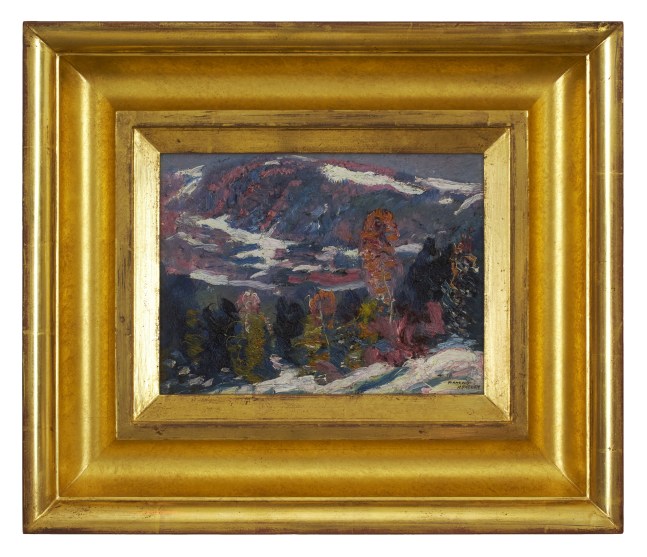 Marsden Hartley, Songs of Winter, 1908, oil on board, 8 1/2 x 11 1/2 inches