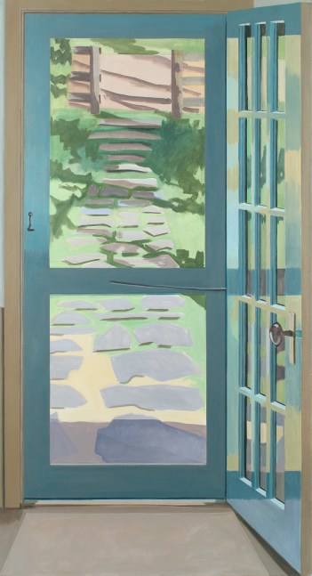 View Thru Screen Door, 1979 oil on linen, 66 x 36 inches