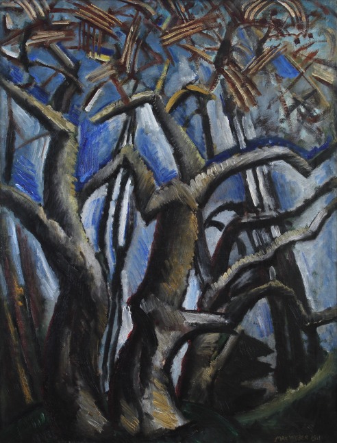 Trees, 1911, oil on canvas, 28 x 22 inches
