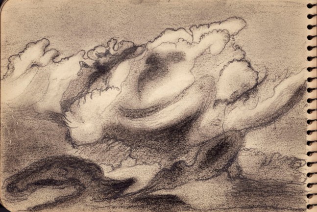 Untitled (&amp;quot;Cloud Study&amp;quot;), c. 1930-1932, graphite on paper, 4 x 5 3/4 inches