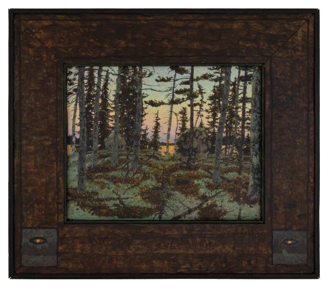 Owiiyawen&amp;#39; Enjii, 2025, oil on board, 13 x 15 inches, including artist&amp;#39;s hand painted frame