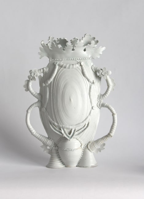 Picture of a white porcelain vase-like sculpture