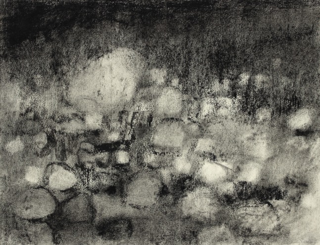 Atmospheric charcoal landscape drawing