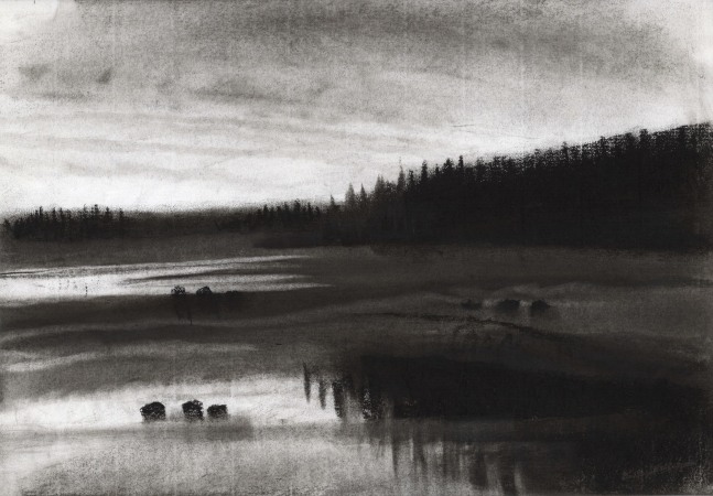 Emily Nelligan,&amp;nbsp;11 Oct 99 (3), 1999 charcoal on paper, 7 1/4 x 10 1/2 inches