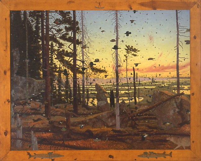 Nin Mamawiidimin, 2006, oil on linen, 53 x 67 inches, including the artist&amp;#39;s hand painted frame