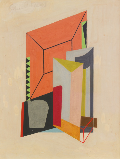 Matches No. 2, 1927, gouache on academy board, 13 x 10 inches