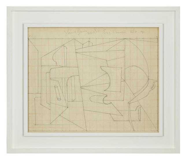 Stuart Davis, (Study for &amp;quot;Egg Beater No. 4&amp;quot;), 1928, graphite and [colored crayon (grid)] on paper, 15 1/4 x 19 1/4 inches