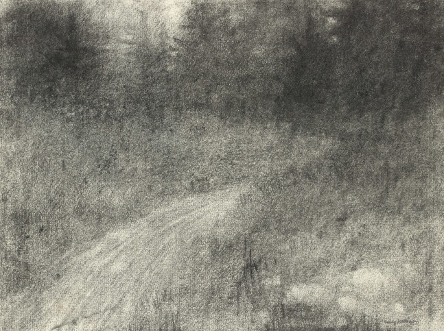 Untitled, c. 1975, charcoal on paper, 10 x 13 1/4 inches