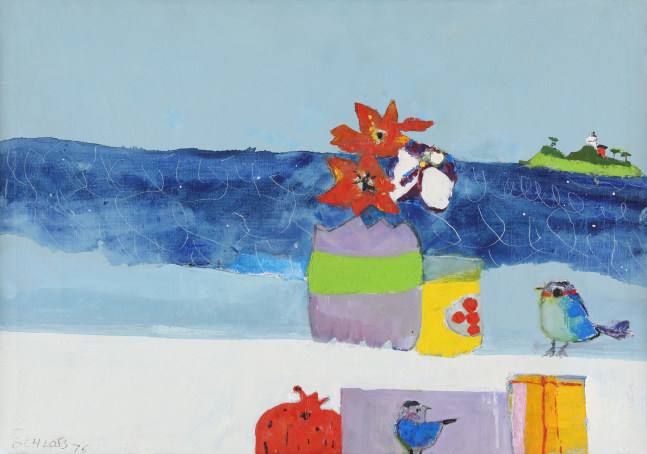 Fringuelli, 1976, oil on canvas, 14 x 20 inches