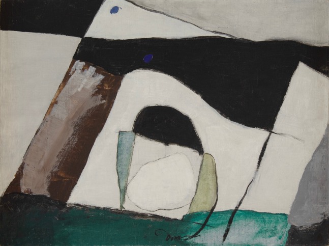 Green and Brown, 1945, oil on canvas, 18 x 24 inches. Private Collection.