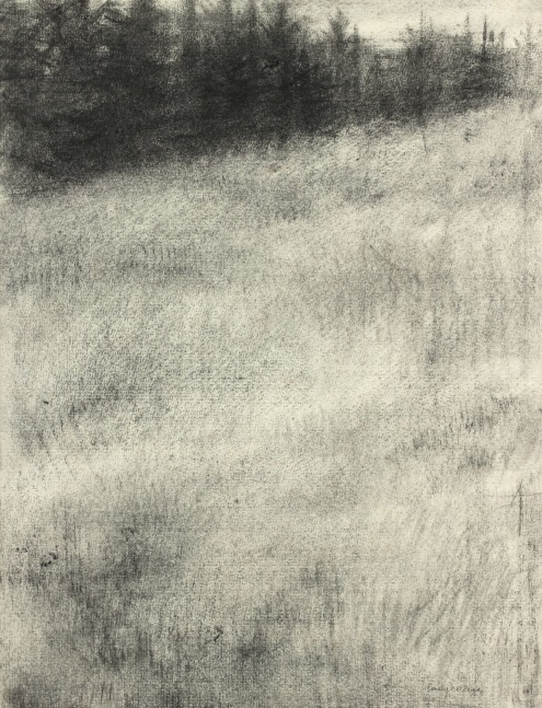 Emily Nelligan,&amp;nbsp;Untitled,&amp;nbsp;early work before 1975, charcoal on paper, 13 1/4 x 10 inches