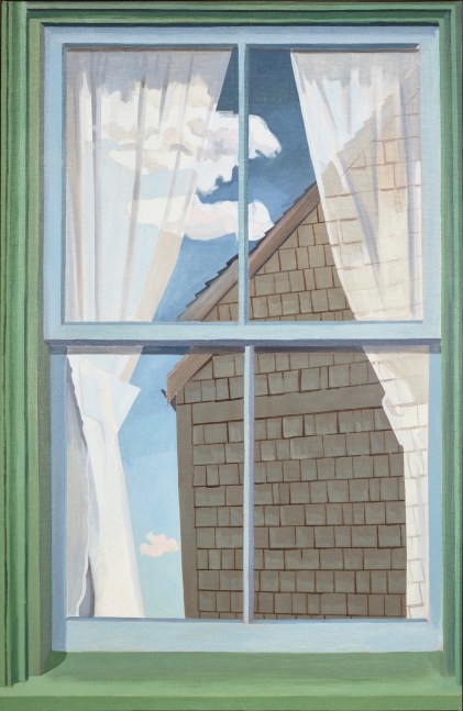Reflection of the Barn, 1971, oil on linen, 47 x 31 inches