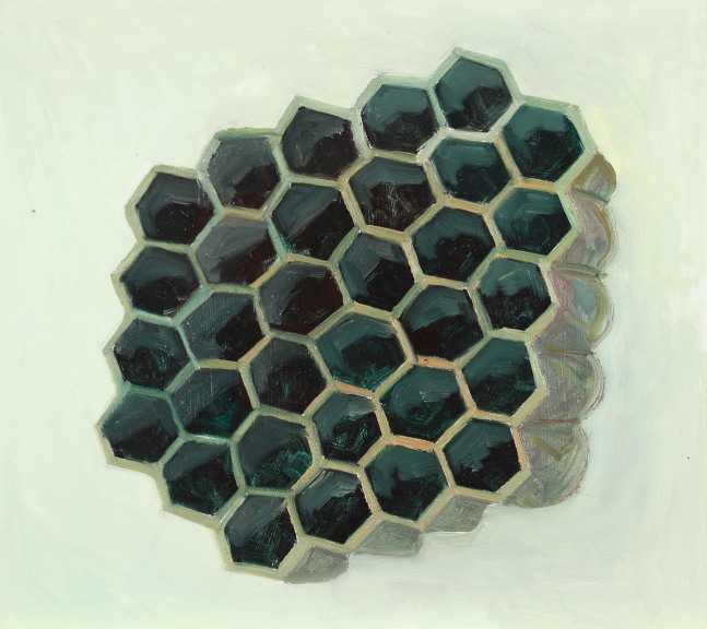 Wasp Nest, 2016, oil on Masonite, 8 x 8 7/8 inches