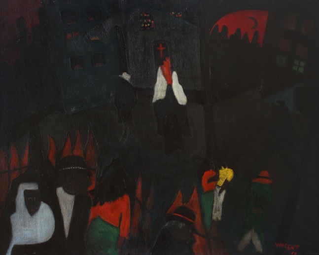 Vincent Smith,&amp;nbsp;Street Scene (From Saturday Night in Harlem Series), 1954, oil on canvas, 24 x 30 inches