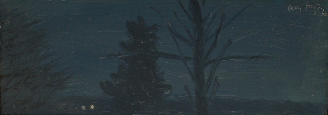 Alex Katz,&amp;nbsp;Winter Landscapes, 2006, oil on metal, 5 x 15 inches