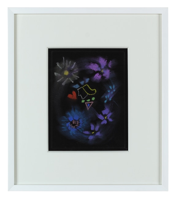 Loren MacIver, Untitled, c. 1940, pastel on black paper, 8 x 6 inches