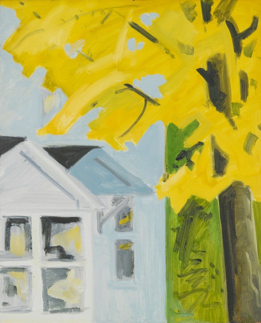 The Ginkgo Tree, 1984, oil on Masonite, 12 1/8 x 9 7/8 inches