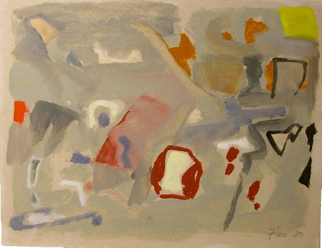 Untitled, 1980, oil on paper, 8 1/2 x 11 inches