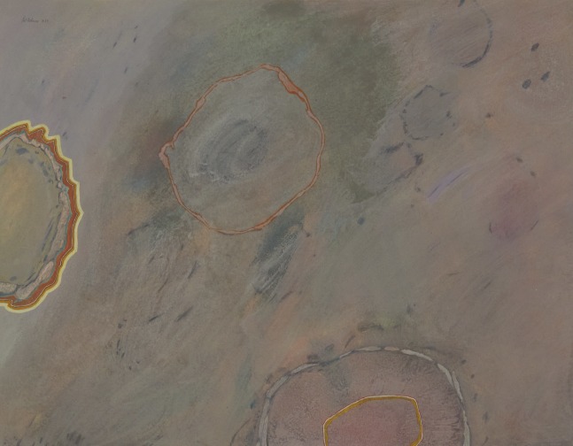 Walk, 1959, gouache on paper, 13 3/4 x 17 3/4 inches