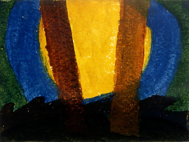 Untitled (Study for &amp;quot;That Red One&amp;quot;), c. 1944, watercolor and gouache on paper, 4 1/2 x 5 inches