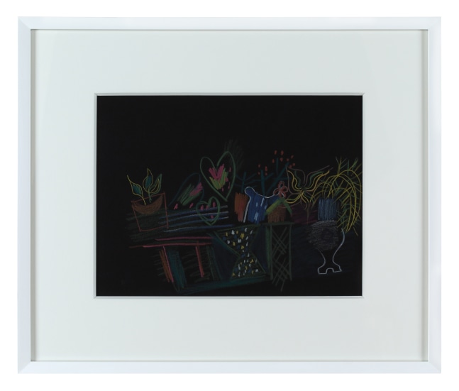 Loren MacIver,&amp;nbsp;Untitled, c. 1940, pastel on black paper, 9 x 12 inches