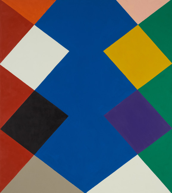 Stephen Westfall, Dance Card, 2024, oil and alkyd on canvas, 36 x 32 inches