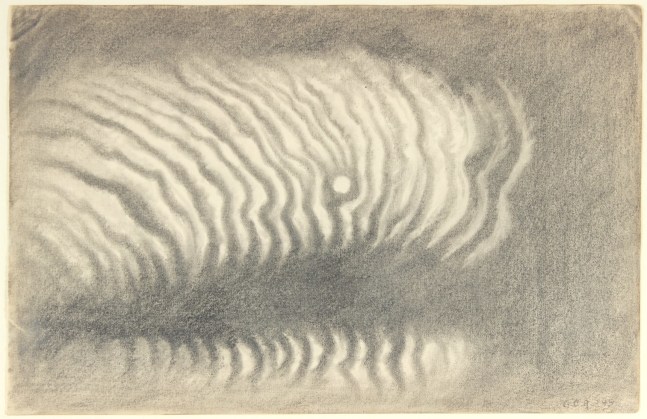Moon and Clouds, 1945, graphite on paper, 6 7/8 x 10 3/4 inches