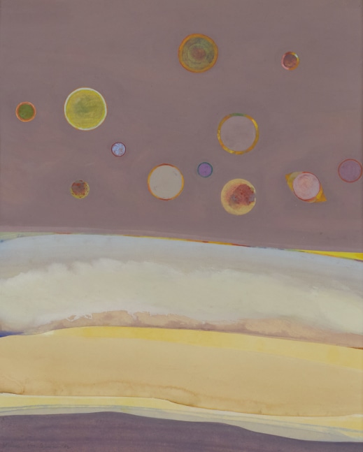 Untitled (Sanary-sur-Mer), 1957, gouache on paper, 13 x 10 5/8 inches