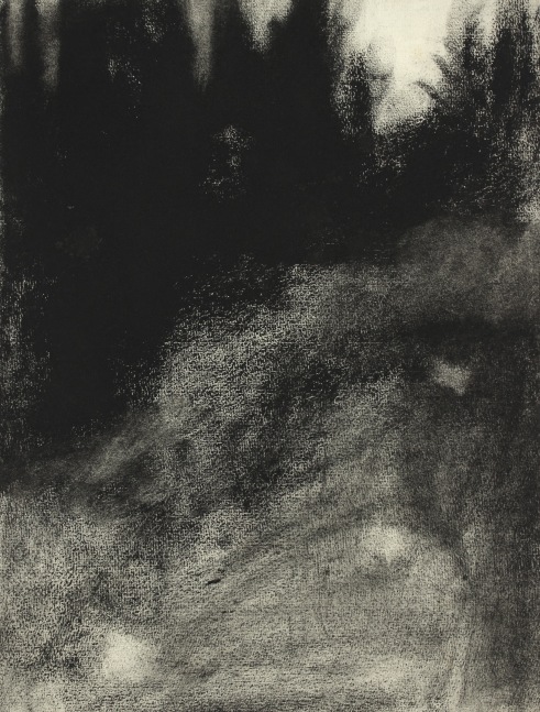 Untitled, c. 1975, charcoal on paper, 13 x 9 7/8 inches