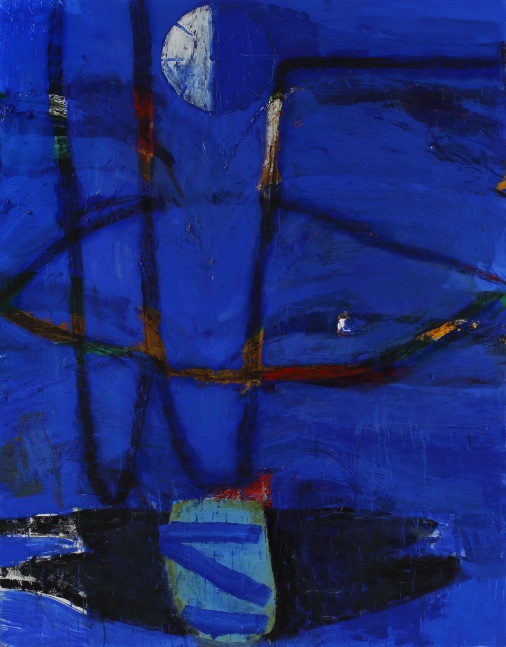 Black Pond II, 2023, oil on canvas, 84 x 66 inches