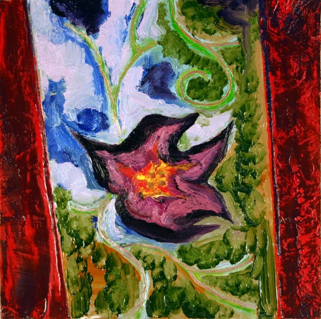 Summer Flower #9,&amp;nbsp;2008, oil on panel, 9 3/4 x 9 3/4 inches&amp;nbsp;