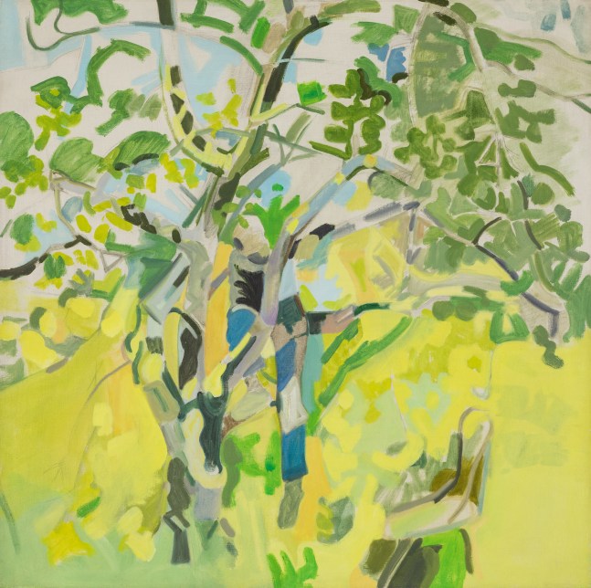 Eli in the Apple Tree, 1965, oil on linen, 26 1/2 x 29 inches