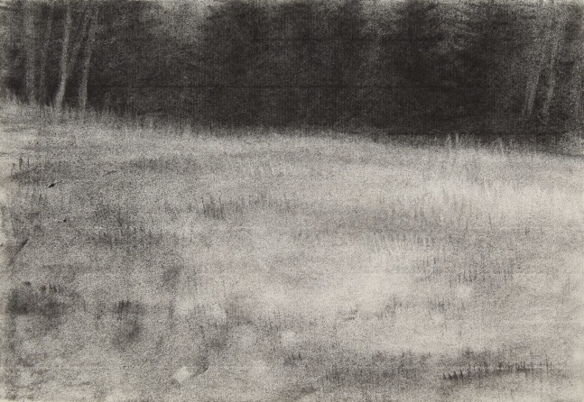 Untitled, charcoal on paper, 7 1/4 x 10 1/2 inches