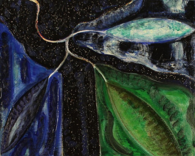 Gregory Amenoff,&amp;nbsp;Woodbine XIV (Redon), 2009, oil on panel, 15 7/8 x 19 3/4 inches