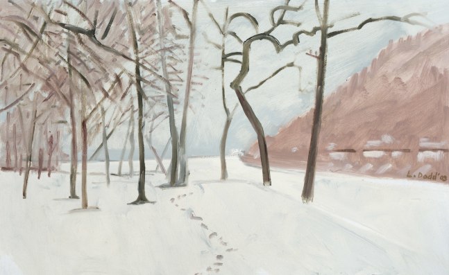 Water Gap, End of Winter, March, 2003, oil on Masonite, 10 x 16 inches