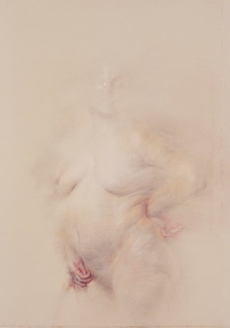 Self-Portrait (Twisted), 2006, pastel, graphite and colored pencil on paper, 44 x 33 inches