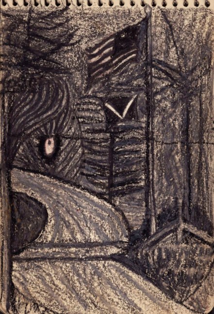 Untitled, c. 1930-1932, graphite on paper, 4 x 5 3/4 inches