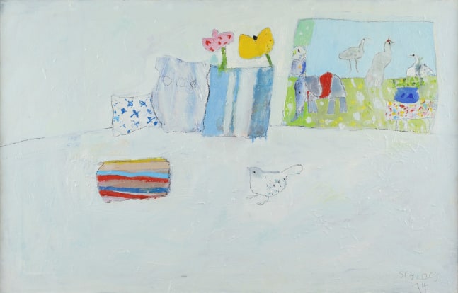 Views of the Garden, 1974, oil on canvas, 17 13/16 x 27 9/16 inches