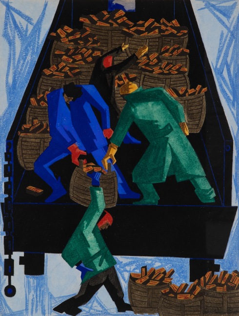 Winter, 1946, gouache on paper, 25 1/4 x 19 1/4 inches